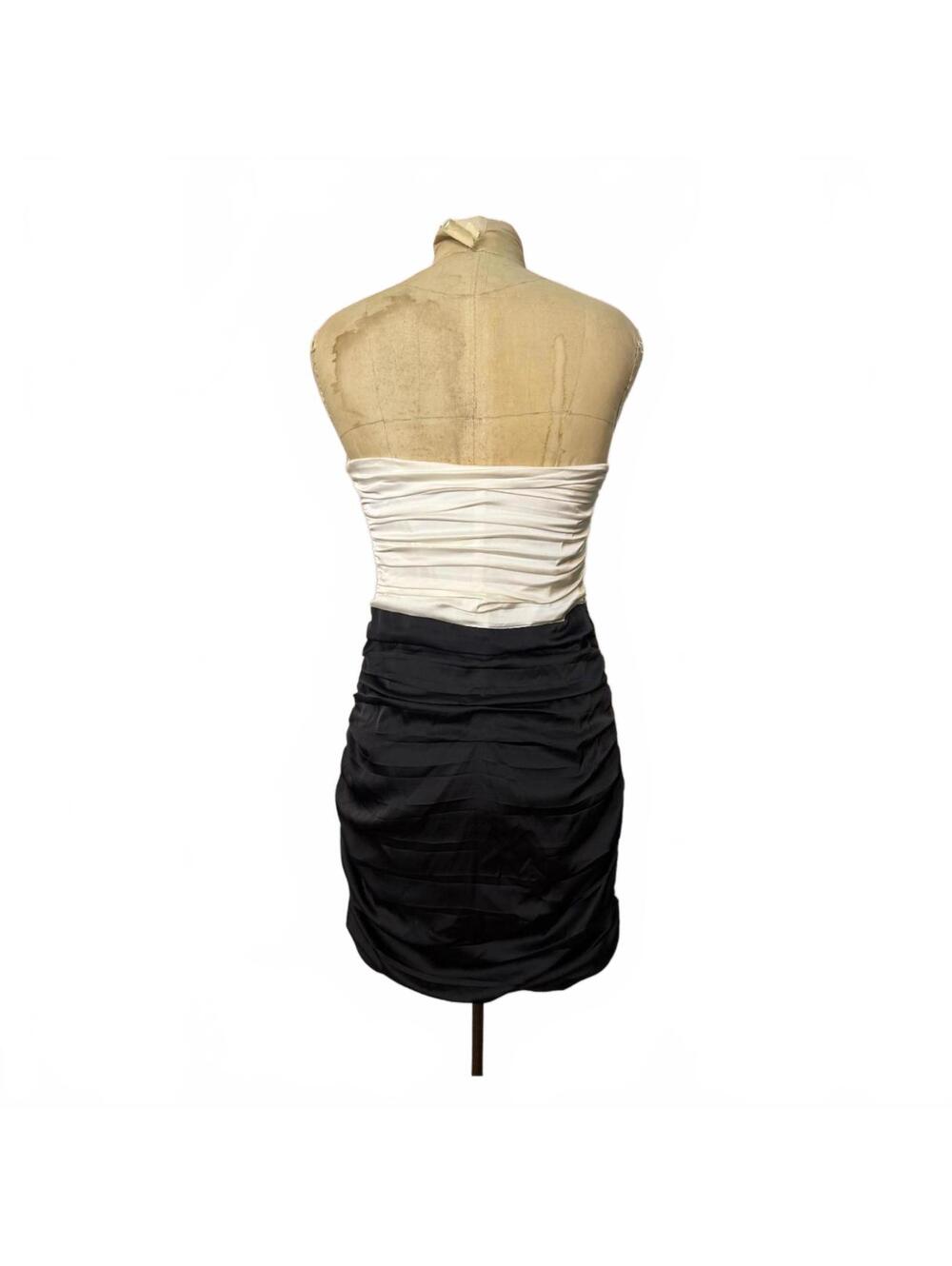 Express Strapless Ruched Two-Tone Dress - Picture 2 of 3